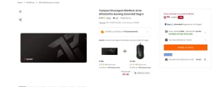 Tempest Mousepad 90x40cm 2mm Alfombrilla Gaming Extended Negra por 9,99€