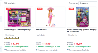 20% korting op geselecteerde artikelen bij Toychamp