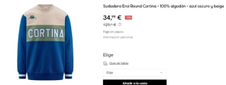 Sudadera de Hombre Kappa Eroi Round Cortina por 34.99€