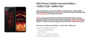 Móvil ROG Phone 6 Diablo Immortal Edition de 16GB/512GB por 666€