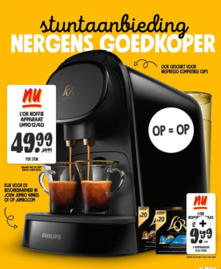 Philips L'Or Barista Sublime LM9012/40 - Koffiecupmachine - Lor Capsule Koffiezetapparaat met gratis koffiecups voor €49,99 bij de Jumbo