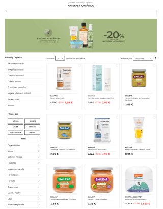 Descuento 20% EXTRA en Cosmética Natural en Primor