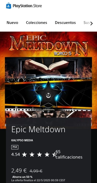 Epic Meltdown PlayStation por 2,49€.