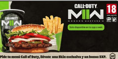 PidecMenú Call of Duty para domicilio o recoger y te llevas una Skin exclusiva y un bonús 2XP