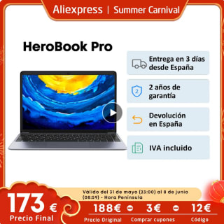 CHUWI HeroBook Pro 8GB 256GB a tan solo 173€