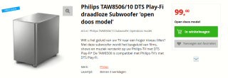 Demomodel Philips TAW8506/10 (Zilver) voor €99 bij Apollo