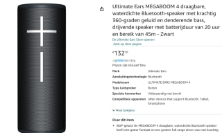 Ultimate Ears MEGABOOM 4 - Draadloze Speaker voor €132,70 bij Amazon