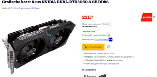 ASUS Dual GeForce RTX 3050 OC Edition 8GB voor €221,36 bij Bol.com