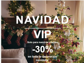 Promociones en seleccionados de -60%, -30% descuento en decoración navideña (registrados) -20% descuento en arboles