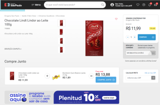 Chocolate Lindt Lindor ao Leite de 100g - R$ 11,99