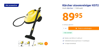 Kärcher stoomreiniger KST2 1500 watt voor €89,95 bij de Action