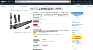 Barra de sonido ULTIMEA 2.2ch desmontable para TV por 70,48€