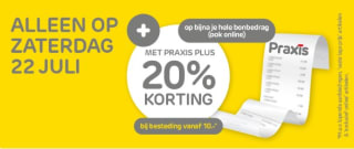 20% korting op je gehele bon bij Praxis