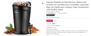Aigostar Molinillo de Café Eléctrico por 14,99€