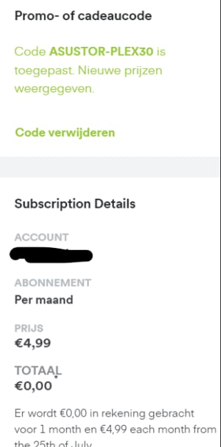 Kortingscode voor een gratis maand plex pass
