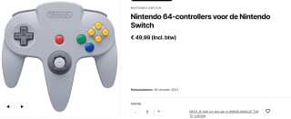 Nintendo 64 Controller voor de Switch voor €49,99 bij Nintendo