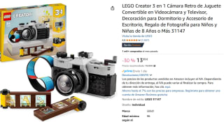Set LEGO Creator 3 en 1 Cámara Retro de Juguete Convertible en Videocámara Vintage y Televisor por 13,99€