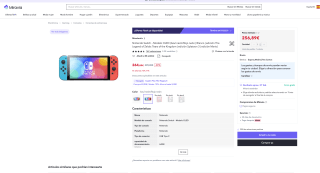 Nintendo Switch Modelo OLED edición The Legend of Zelda: Tears of the Kingdom por 256,89€