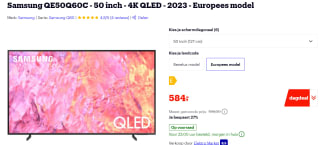 Samsung QE50Q60C - 50 inch - 4K QLED - 2023 voor €584 bij Bol.com