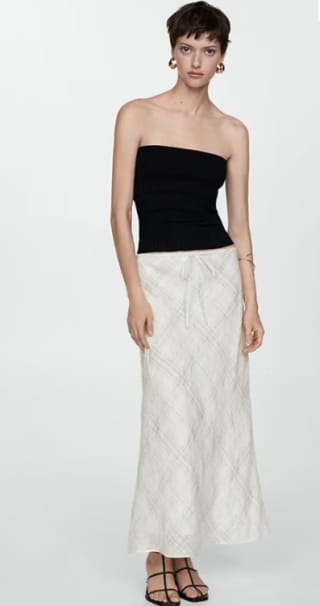 Falda de lino estampada por 9.99€