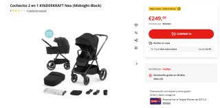 Cochecito 2 en 1 kinderkraft Nea por 249€