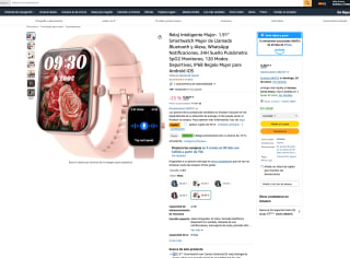 Reloj Inteligente Mujer 1.91" Llamada Bluetooth y Alexa Mujer por solo 18,99€