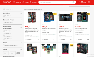 Cartas Magic The Gathering con 20% de descuento