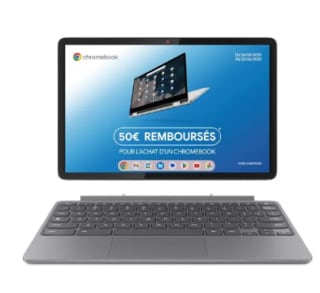 PC Tablette 2 en 1 LENOVO Chromebook à 249,99€