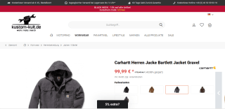 Veste Homme Carhartt Herren Bartlett Jacket Gravel à 99,99€