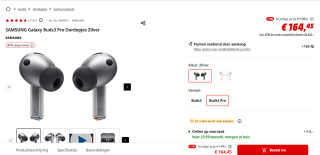 Samsung Galaxy Buds3 Pro - Grijs voor €164,45 bij de Mediamarkt