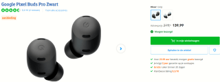 Google Pixel Buds Pro voor €139,99 bij Coolblue