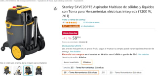 Aspirador multiuso Stanley SXVC20PTE 1200W - 20L por 59.90€
