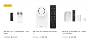 Nuki korting code voor €10 extra korting op diverse Nuki Smart Lock Pro in de sale bij Tink