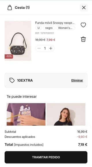 Funda móvil Snoopy neopreno por 7,19€