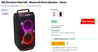 JBL PartyBox Club 120 Zwart voor €222 met Bol select.