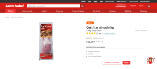 Costillar Tradicional Super Cerdo de 2.3 Kg por $16.997