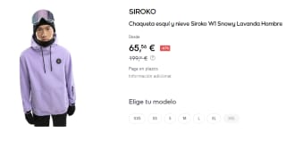 Chaqueta de Hombre SIROKO W1 Snowy por 65.56€