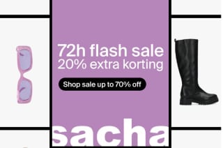 Sale tot 70% met 20% extra korting bij Sacha Shoes