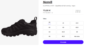 Zapatillas de trekking Merrell Claypool 2 Sport GTX para hombre.por 73€