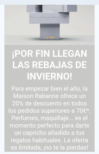 -20% de Descuento en Rabanne.