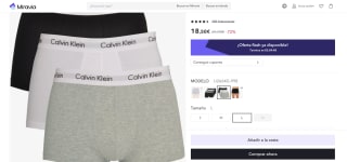 Pack de 3 calzoncillos Calvin klein por solo 13,87€