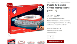 Puzzle 3D Estadio Cívitas Metropolitano (con Luz) por solo 22,95€