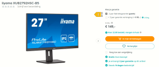 Iiyama ProLite XUB2792HSC-B5 Full HD-monitor voor €149 bij Artandcraft