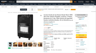 Cecotec Estufa de Gas por 53,64€