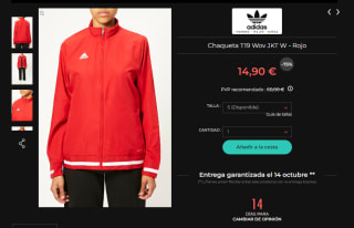 Chaquetas y anorak Adidas desde solo 14,90€ y ademas 10€ descuento EXTRA