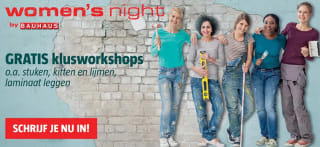 2 gratis klusworkshops voor vrouwen bij BAUHAUS