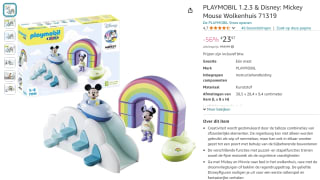 Playmobil 1.2.3 Mickey Mouse Wolkenhuis (71319) voor €23,97
