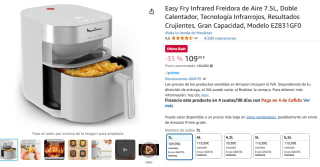 Moulinex Easy Fry Infrared Freidora de Aire 7.5L por 109,99€