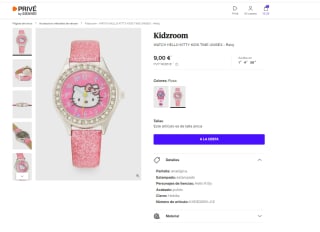 Reloj Hello Kitty Kids Time con cristales marca Vadobag por 9€