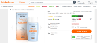 Fotoprotector ISDIN Fusion Fluid Color SPF 50+ por $14.690
